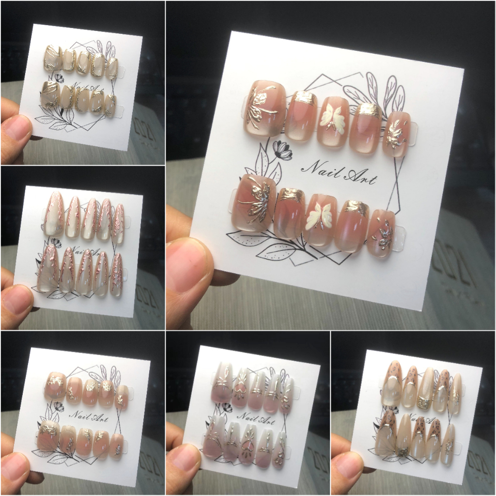 ใหม่handmade 10 ชิ้นเล็บปลอมสั้นพร้อมการออกแบบตาแมว,การออกแบบของบรรเทาหยดน้ําเล็บปลอมด้วยเจลเยลลี่