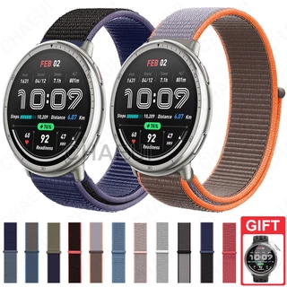 อุปกรณ์เสริมวงสร้อยข้อมือสายไนลอนทดแทนสําหรับ Amazfit Active 2 / Active Max / Active 3 Premium