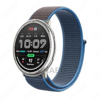 อุปกรณ์เสริมวงสร้อยข้อมือสายไนลอนทดแทนสําหรับ Amazfit Active 2 / Active Max / Active 3 Premium
