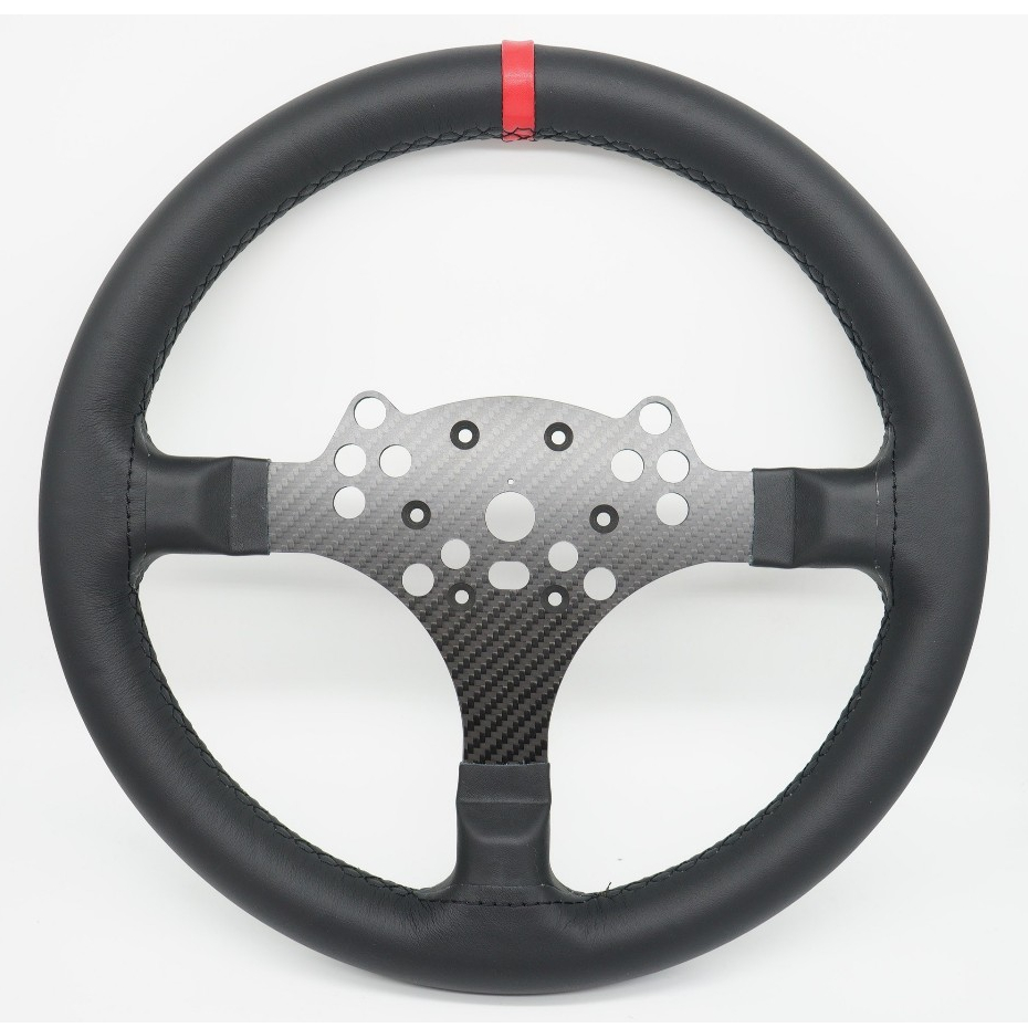 Simpush ส่วนบุคคลดัดแปลงคาร์บอนไฟเบอร์น้ําหนักเบาเป็นพิเศษของแท้หนังเย็บมือ F1/พวงมาลัยกลมสําหรับ PX