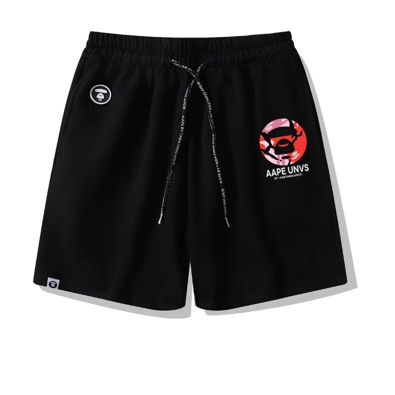 Aape กางเกงลําลอง unisex ผ้าฝ้ายแท้พิมพ์ลายแฟชั่น