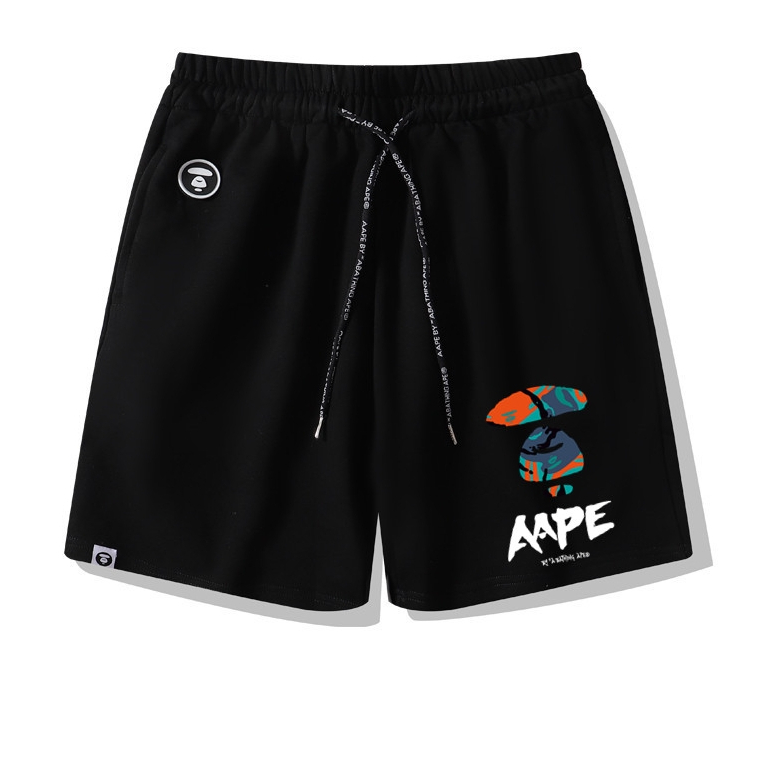 Aape กางเกงลําลอง unisex ผ้าฝ้ายแท้พิมพ์ลายแฟชั่น