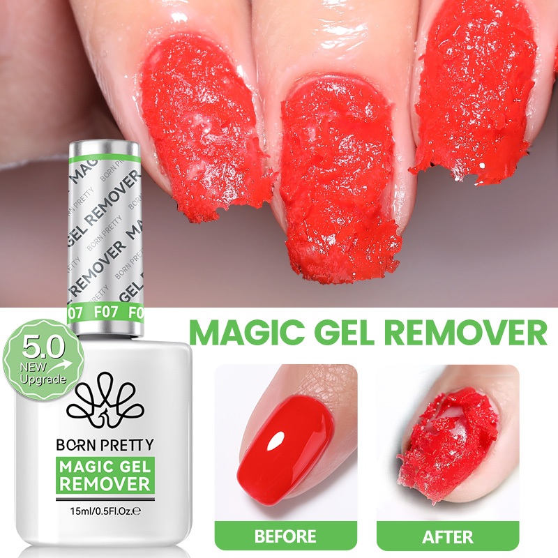 BORN PRETTY 15ml เล็บเจล Magic Remover เจลเล็บ Remover เล็บเจลอะคริลิค Clean Degreaser สําหรับเล็บเจล Remover