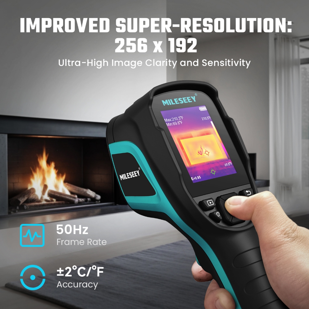 Mileseey TR256E /B อินฟราเรดความร้อน Imager ความร้อน Imager เครื่องตรวจจับการรั่วไหลอุตสาหกรรมวัดอุณหภูมิท่อน้ํา PVC อุณหภูมิ ราคา ถูกที่สุด ดีลบีเคเค แกลเลอรีภาพที่ 2