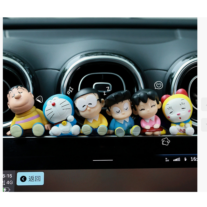6 ชิ้น 4 ซม.-5 ซม.Doraemon ตุ๊กตา Kawaii ตุ๊กตาโนบิตะ Nobi Shizuka Minamoto Dorami รูปของเล่นน่ารักเดสก์ท็อปเครื่องประดับเด็กของขวัญวันเกิด