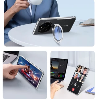 สําหรับ Honor Magic 8 Pro กระจกหนังพรีเมี่ยมผู้ถือเลนส์เคสโทรศัพท์สําหรับ Honor Magic 7 Pro ธุรกิจ Breathable สี่มุม Anti-drop Ultra Thin Kickstand ฝาหลัง