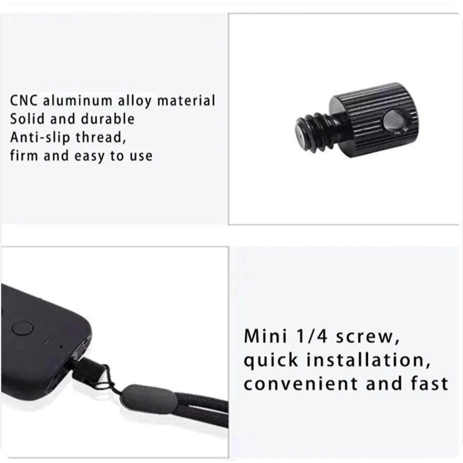กระเป๋า 4 สายรัดข้อมือแบบพกพาเชือกมือสําหรับ Insta360 One X5/X4/X3/X2 DJI Osmo 360 Pocket 3 2 Action Anti-Lost 1/4 สกรูเชื่อมต่อ Lanyard thumbnail 4