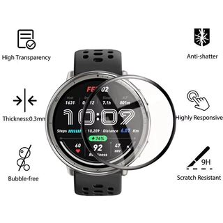 ฟิล์มกันรอยหน้าจอแบบเต็มหน้าจอสําหรับ Amazfit Active 2 / Active Max / Active 3 Premium