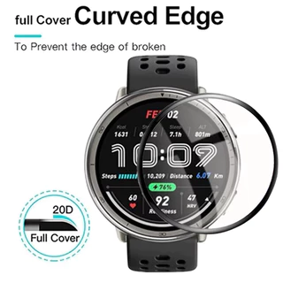 ฟิล์มกันรอยหน้าจอแบบเต็มหน้าจอสําหรับ Amazfit Active 2 / Active Max / Active 3 Premium