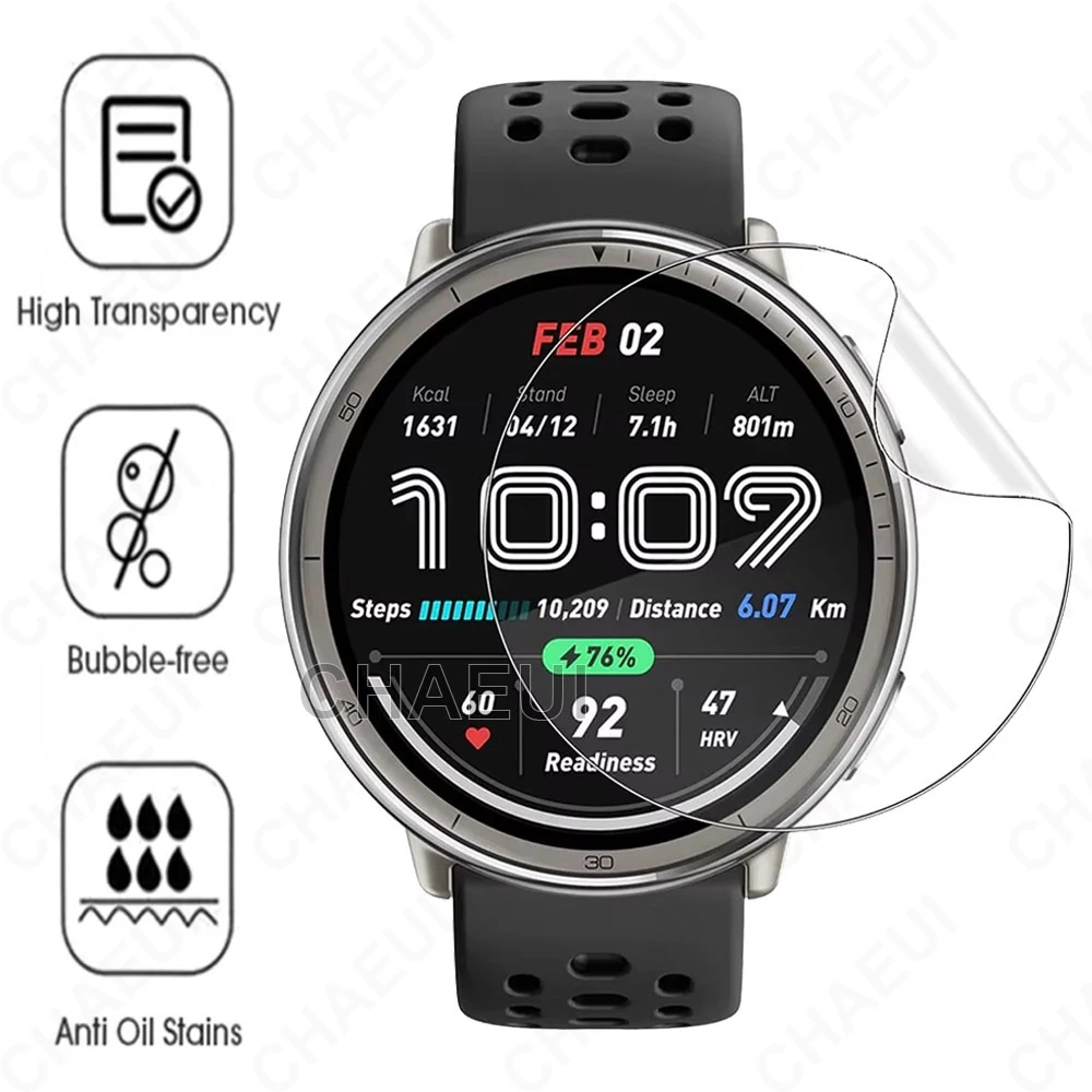ฟิล์มกันรอยหน้าจอ Soft Film Clear Full Cover สําหรับ Amazfit Active 2 / Active Max / Active 3 Premium