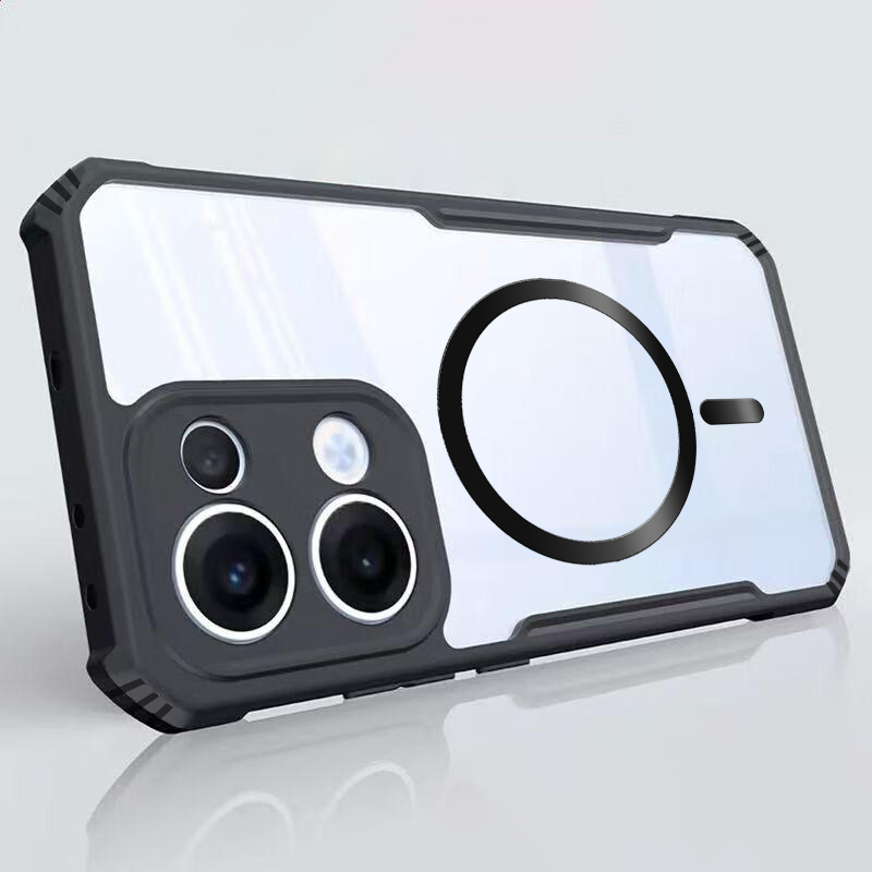เคสโทรศัพท์แม่เหล็กกันกระแทก OPPO Reno 15F 14 14F 13 13F 12F 12FS 11F 11 10 Pro Plus 9 8 7 8T 8Z 7Z Lite ปลอกนักรบถุงลมนิรภัย Anti-Fall โทรศัพท์มือถือฝาครอบโปร่งใส
