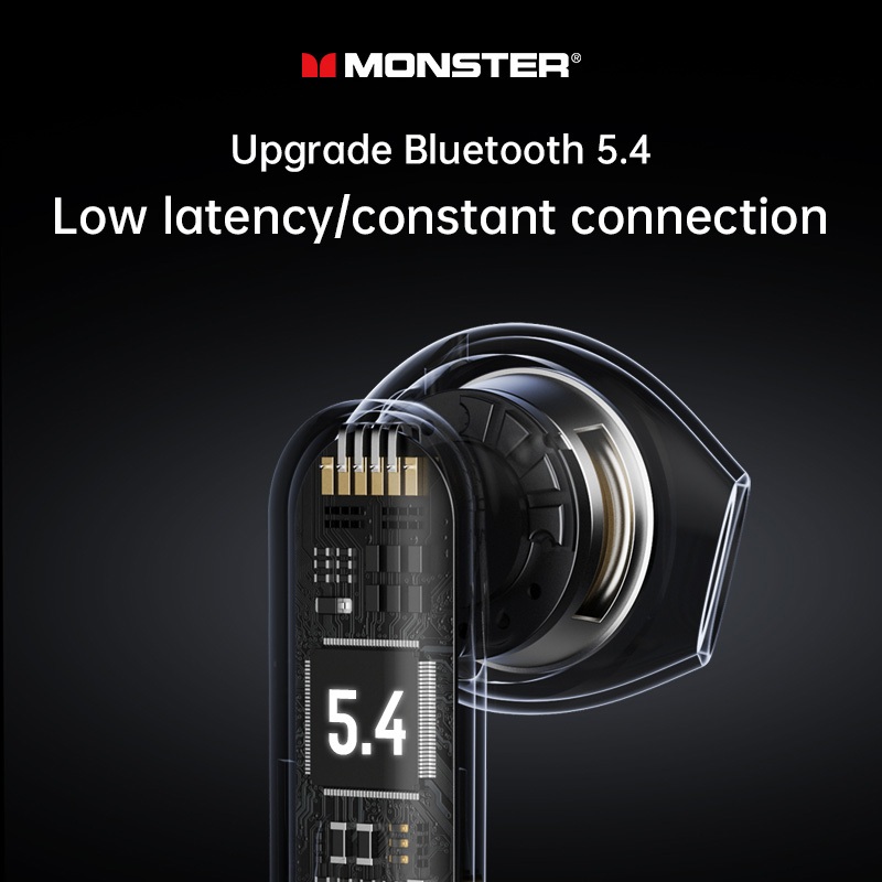 Monster XKT25 หูฟังบลูทูธ ลดเสียง สเตอริโอ หูฟังไร้สาย กันน้ำ IPX5 พร้อมไมโครโฟน สําหรับเล่นเกม