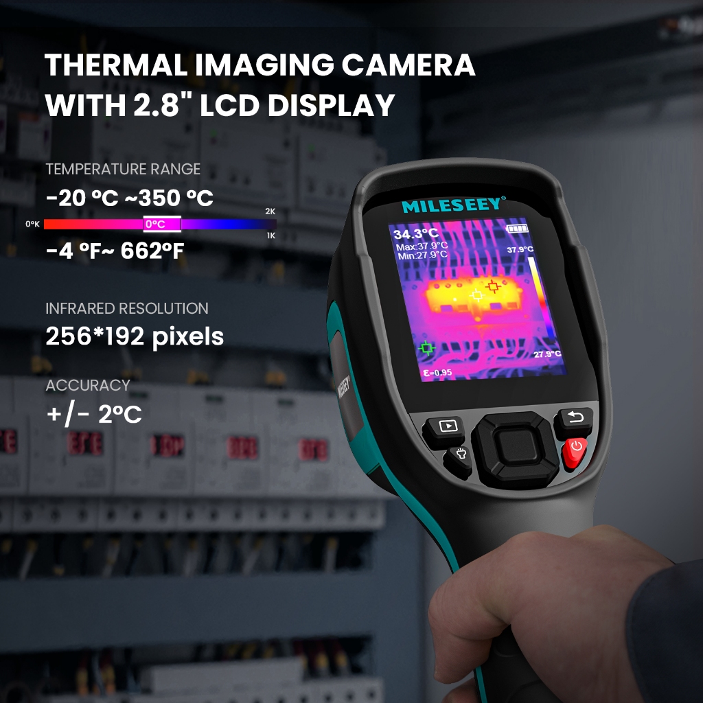 Mileseey TR256E /B อินฟราเรดความร้อน Imager ความร้อน Imager เครื่องตรวจจับการรั่วไหลอุตสาหกรรมวัดอุณหภูมิท่อน้ํา PVC อุณหภูมิ ราคา ถูกที่สุด ดีลบีเคเค แกลเลอรีภาพที่ 8