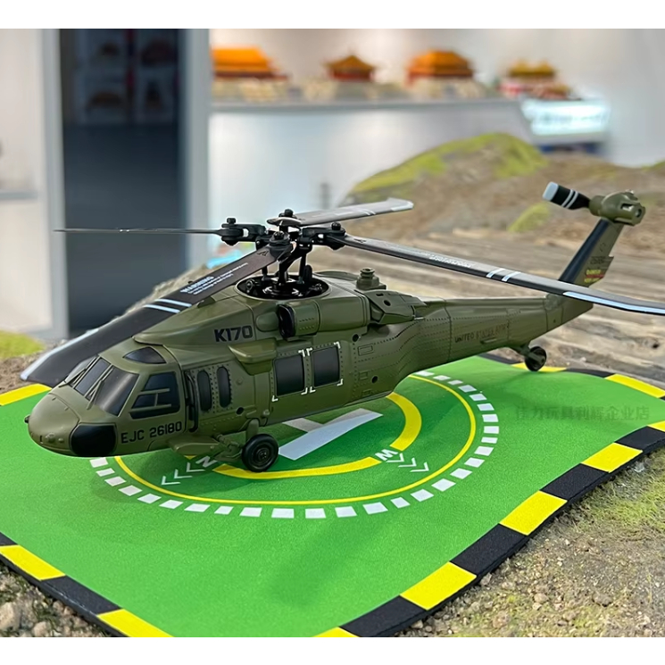 Wltoys K170/ K270 Black Hawk Uh60l เฮลิคอปเตอร์ควบคุมระยะไกลสี่ช่องสี่ใบพัดจําลองBrushlessรุ่นความสูงคงที่