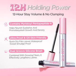 Pinkflash Oil Combat Ultra-proof Volume Mascara กันน้ํา Sweatproof Smudge-proof 12H Volume