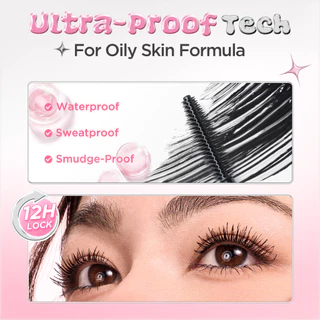 Pinkflash Oil Combat Ultra-proof Volume Mascara กันน้ํา Sweatproof Smudge-proof 12H Volume