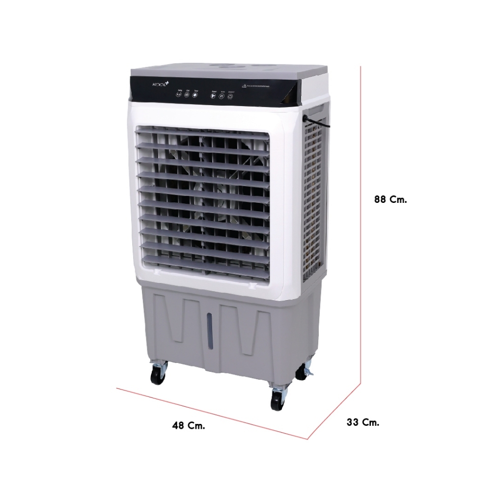 Kool+ พัดลมไอเย็น รุ่น AC-801 (สีขาว-เทา) ความจุ 30 ลิตร แถมฟรี cooling pack 4 ชิ้น - รูปที่ 2