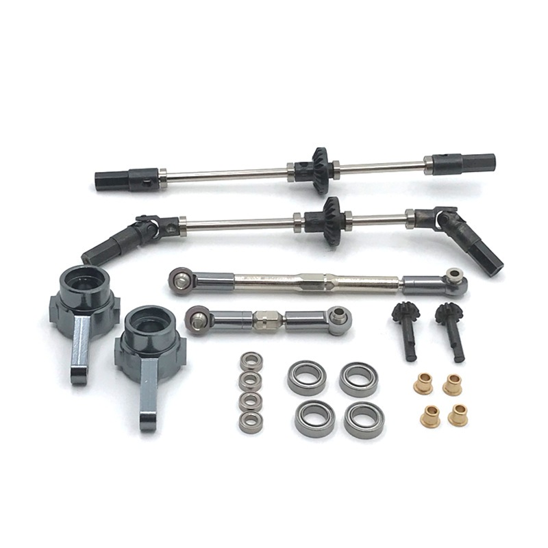 สําหรับ WPL 1/16 C14 C24 B14 B16 B24 B36 Henglong Feiyu JJRC RC รถสะพานโลหะอุปกรณ์เสริมเกียร์ Universal Joint อัพเกรดอะไหล่เพลาพวงมาลัย Linkage พวงมาลัยบล็อก