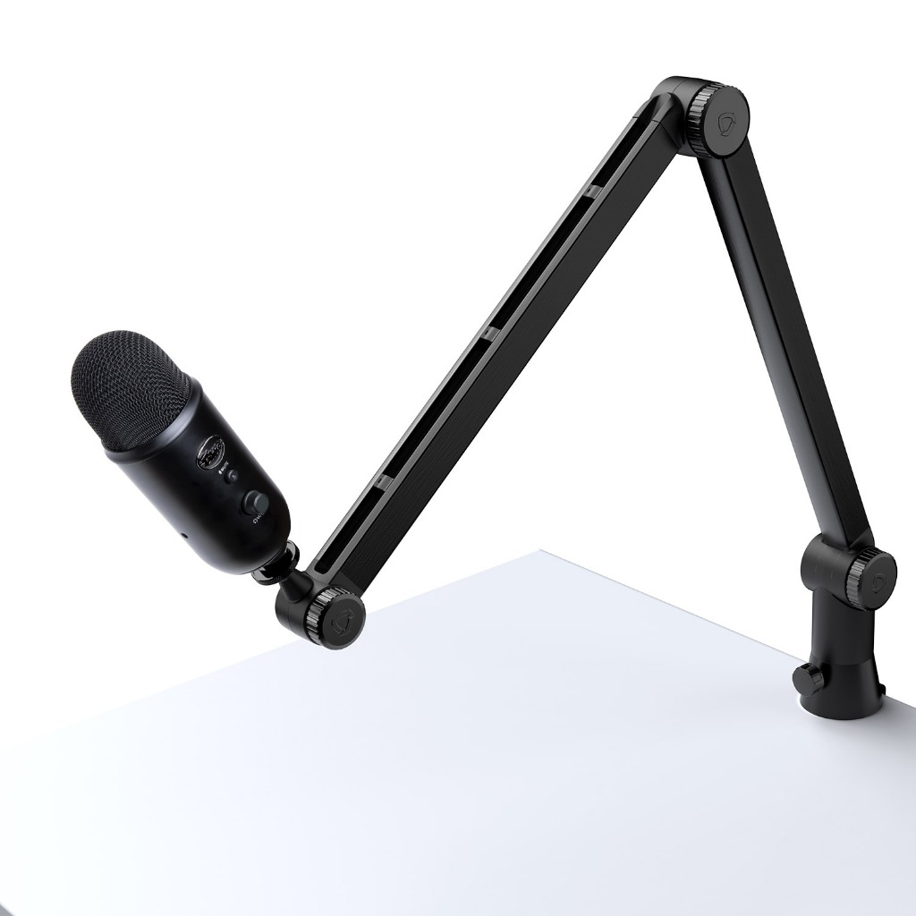 Blue Yeti Microphone Boom Arm - อัพเกรด Heavy Duty, Stable Desk Clamp, ขาตั้งไมค์ Yeti สีฟ้า เข้ากันได้กับไมโครโฟน, HyperX QuadCast, Shure SM7B