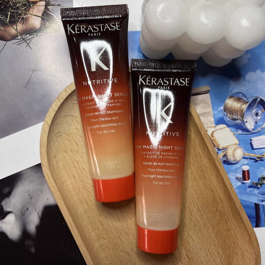 Kerastase Nutritive 8H Magic Night Serum เคเรสตาสเซรั่ม บำรุงเส้นผมช่วงกลางคืน สำหรับเส้นผมแห้ง  Nut