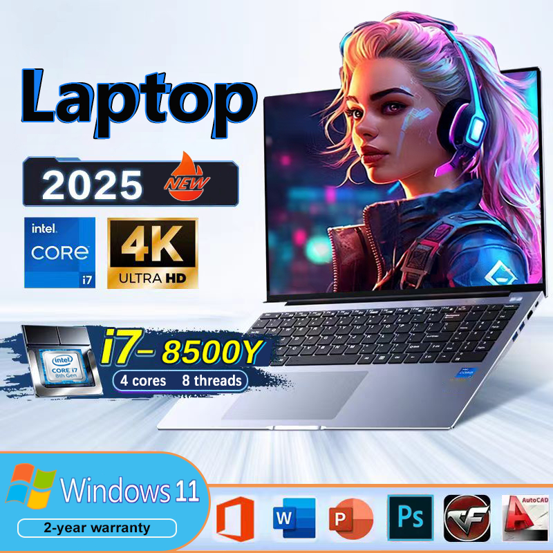 [ใหม่] 15.6 "แล็ปท็อปแบบพกพา 16GB Ram DDR4 2TB SSD Windows 11 Notebook Pc Gamer Intel core i7 คอมพิว