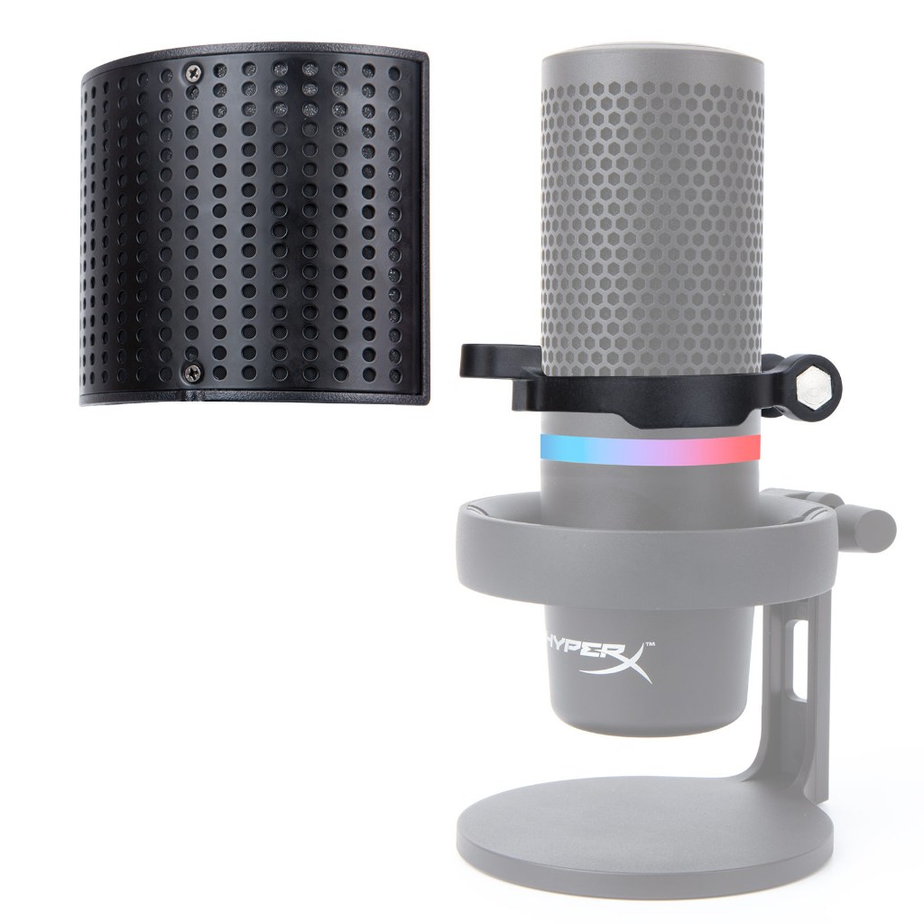 Hyperx DuoCast Pop Filter เข้ากันได้กับไมโครโฟน HyperX DuoCast - ไมโครโฟนโฟมกระจกหน้ารถลดเสียงรบกวนค