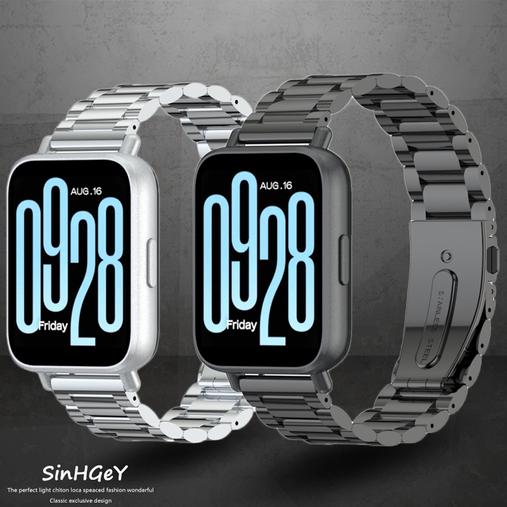 Redmi Watch 6 5 4 3 2 Lite Active สายโลหะ Xiaomi Band 8/9/10 Pro สายสร้อยข้อมือสแตนเลสเปลี่ยนสายรัดข้อมือกีฬาสําหรับ Redmi Watch Mi Band