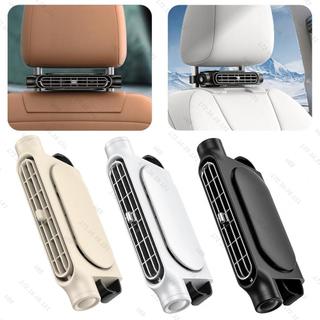 2pcs Car Seat Headrest Air Cooler 3 Speeds Adjustable Neck Cooling USB Powered