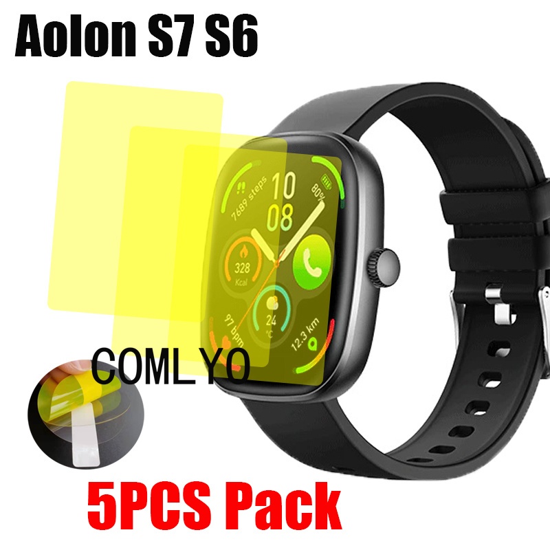 สําหรับ Aolon & Huafit S7 S6 สมาร์ทวอทช์ปกป้องหน้าจอ HD ฟิล์ม TPU