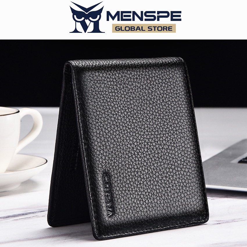 Menspe กระเป๋าสตางค์ผู้ชายกระเป๋าสตางค์สั้นเรียบง่ายลิ้นจี่ออกแบบกระเป๋าสตางค์ธุรกิจกระเป๋าเหรียญ Multi-Card ตําแหน่งกระเป๋าสตางค์หนังกระเป๋าสตางค์กระเป๋าเดินทางกระเป๋าเหรียญ ID ผู้ถือบัตรเครดิต