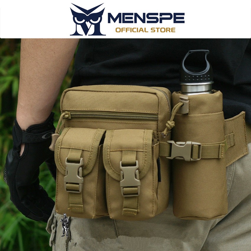Menspe Mens กระเป๋าคาดเอวกีฬา Unisex กระเป๋าสะพายข้างกันน้ํา Money Phone เอว Jogging Belt Fanny Pack