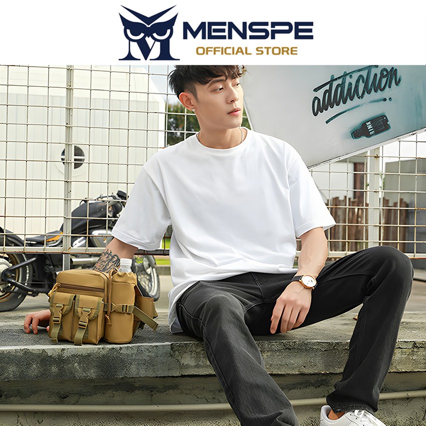 Menspe Mens กระเป๋าคาดเอวกีฬา Unisex กระเป๋าสะพายข้างกันน้ํา Money Phone เอว Jogging Belt Fanny Pack