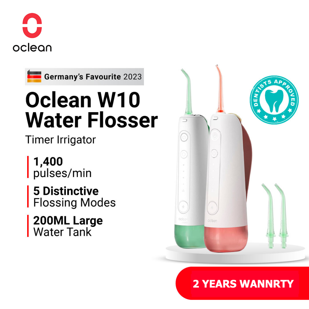 Oclean W10 Portal Oral Irrigator Water Flosser เครื่องทําความสะอาดฟัน 5 โหมดการไหมขัดฟันฟรีหัวฉีดพิเศษความจุ SuperBig