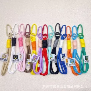 มาการอง เชือกถักที่มีสีสันพวงกุญแจเชือกเส้นเล็กเครื่องประดับคู่เชือกเส้นเล็ก