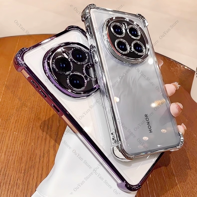 ชุบเคสใสสําหรับ Honor Magic 4 Pro 5 Pro 6 Pro 7 Pro 8 Pro 7 6 5 Lite ถุงลมนิรภัย Anti-fall โปร่งใสนุ่มเคสโทรศัพท์ฝาครอบ