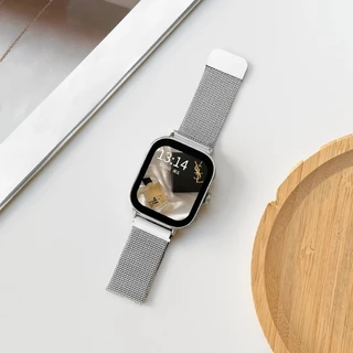 สายโลหะสําหรับ Redmi Watch 6 5 4 3 2 Lite Active Magnetic Xiaomi Mi Band 8 9 10 Pro สายสแตนเลส Milanese สร้อยข้อมือเปลี่ยนสายรัดข้อมือกีฬา