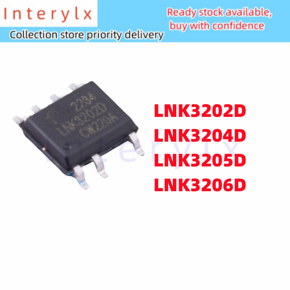 2 ชิ้น/ล็อตยี่ห้อใหม่ LNK3202D LNK3204D LNK3205D LNK3206D LNK 3204 3205 3206 D-TL Patch SOP-8 ชิปการ