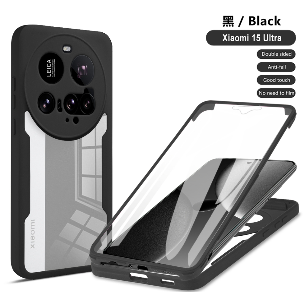 ปลอกใสสําหรับ Xiaomi 15 Ultra 5G Xiomi 15Ultra 25010PN30G เคสโทรศัพท์ 360° เต็มใบหน้าป้องกันหน้าจอฟิ