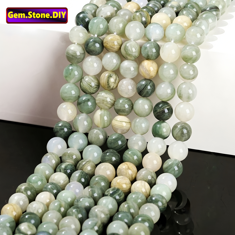 Actinolite Quartz Natural Stone，Loose Bead Actinolite ควอตซ์หินธรรมชาติ,หลวมลูกปัด Spacer สําหรับสร้อยข้อมือ/สร้อยคอ/แหวน/ต่างหู,Handmade DIY เครื่องประดับอุปกรณ์เสริม,สร้อยข้อมือหินคริสตัลHealing,อัญมณีหินคริสตัลลูกปัด