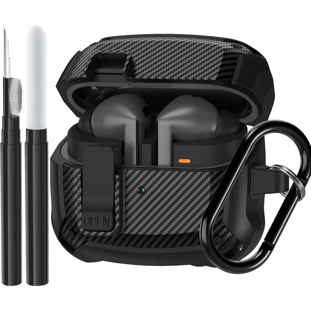 เคส Samsung Galaxy Buds 3 Pro ที่รองรับ/Bud3 ฝาครอบล็อคคลิป Military Shell Galaxy Buds Pro 3/ Bud 3 