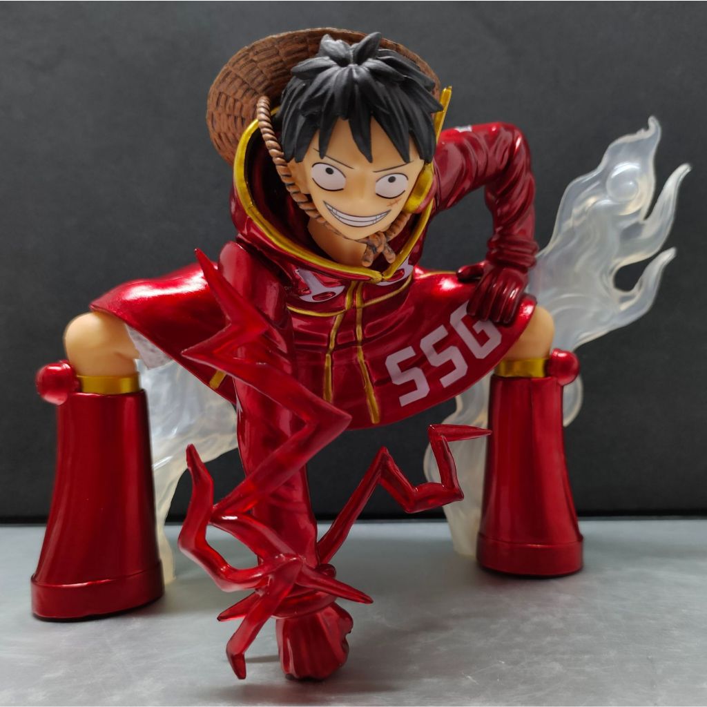 13 ซม. One Piece Luffy Anime Figures Monkey D. ลูฟี่หัวไข่เกาะตัวเลขการกระทําพีวีซีอะนิเมะคอลเลกชันรุ่นตุ๊กตาของเล่นของขวัญเด็ก