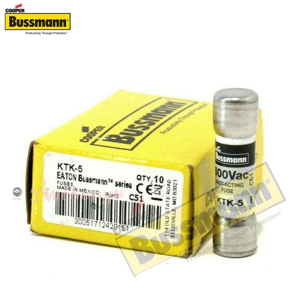Bussmann EATON ฟิวส์ KTK-1 2 3 4 5 6 7 8 9 10 12 15 20 25 30 600V KTK แบรนด์เดิมใหม่