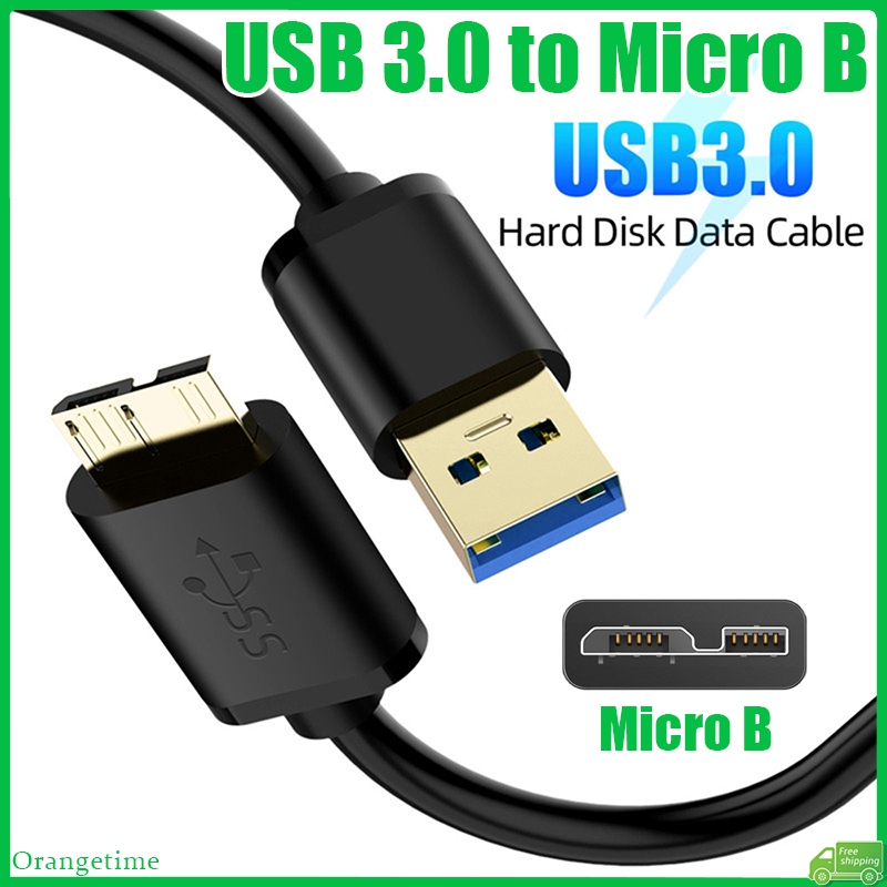 จัดส่งที่รวดเร็ว5Gbp สายเคเบิลข้อมูลฮาร์ดดิสก์ความเร็วสูง USB 3.0 เป็นอะแดปเตอร์ Micro B สําหรับ HDD ภายนอกและ SSD ฮาร์ดไดรฟ์สายแปลง