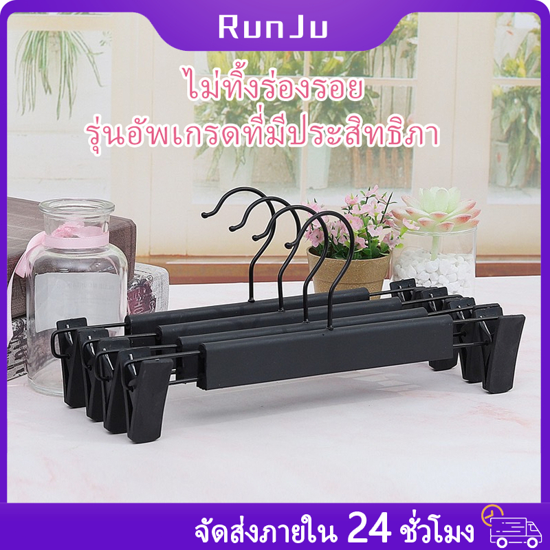 15Pcsไม้แขวนเสื้อ ไม้แขวนกางเกงมีที่หนีบ ที่หนีบเสื้อส ไม้หนีบผ้า ได้ประหยัดพื้นที่ ชั้นเก็บเสื้อผ้า