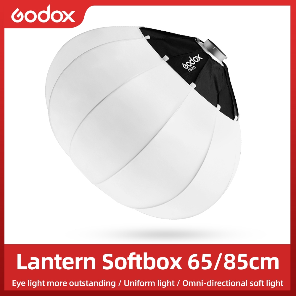 Godox CS-65D/CS-85D 65 ซม./85 ซม.โคมไฟพับ Quick-install แบบพกพาทรงกลม Softbox Light สําหรับ Bowens M