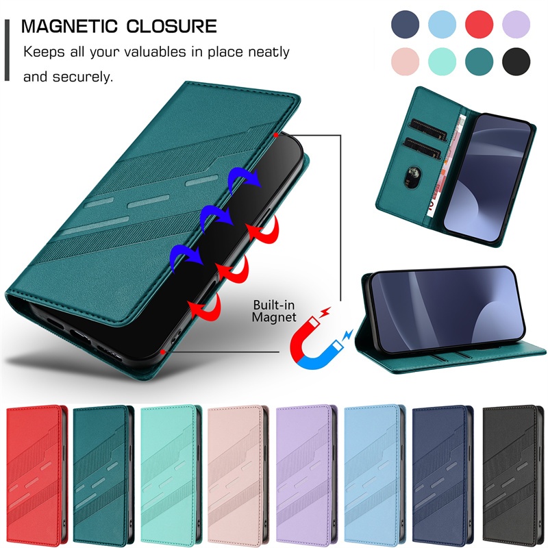 SAMSUNG ปลอกสําหรับsamsung Galaxy Note 8 9 10 Plus Pro Lite 20 Ultra A06 F06 M06 A16 F16 M16 A26 A36 A56 A25ESC 53F SCG Flip Standกระเป๋าสตางค์หนังกรณี