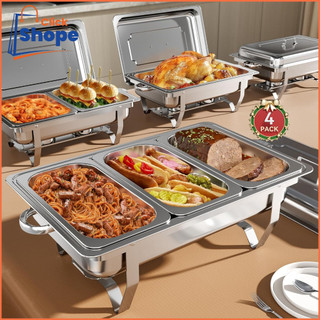 CLICK SHOPE 12L Chaffing Dish Food Warmer Stainless Set Buffet Stove Food Warmer With Stainless Fuel Alcohol Holder