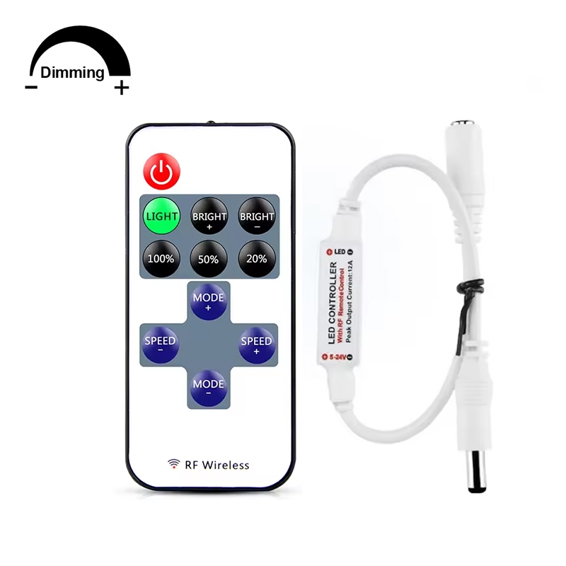 DC12-24V 11 คีย์รีโมทคอนโทรลไร้สายสําหรับไฟ LED Strip