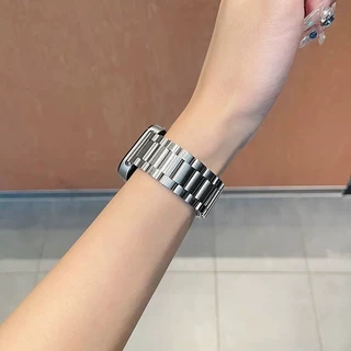 สายรัดกีฬาสําหรับ Redmi Watch 2/3/4/5/6 Lite Active สายรัดแม่เหล็กสแตนเลส Milanese สร้อยข้อมือเปลี่ยนสายรัดข้อมือสําหรับ Xiaomi Band 8/9/10 Pro