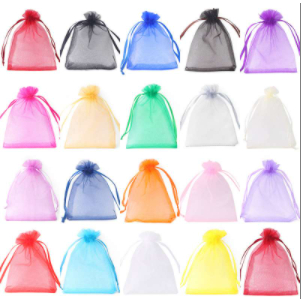50 ชิ้น Organza กระเป๋ากระเป๋าเก็บ DIY เครื่องประดับบรรจุภัณฑ์ถุง